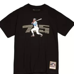 Men Mitchell & Ness T-Shirts & Tops-715 Tee Atlanta Braves Hank Aaron