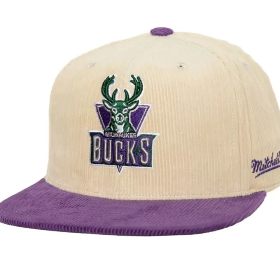 Mitchell & Ness Fitted-2 Tone Team Cord Fitted Hwc Milwaukee Bucks