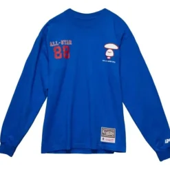 Men Mitchell & Ness T-Shirts & Tops-Aape Longsleeve Tee All-Star
