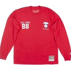 Men Mitchell & Ness T-Shirts & Tops-Aape Longsleeve Tee All-Star