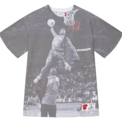 Men Mitchell & Ness T-Shirts & Tops-Above The Rim Sublimated Ss Tee New York Knicks Nate Robinson