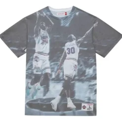 Men Mitchell & Ness T-Shirts & Tops-Above The Rim Sublimated S/S Tee San Antonio Spurs