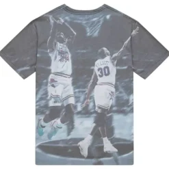 Men Mitchell & Ness T-Shirts & Tops-Above The Rim Sublimated S/S Tee San Antonio Spurs