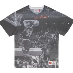 Men Mitchell & Ness T-Shirts & Tops-Above The Rim Sublimated Ss Tee Phoenix Suns Cedric Ceballos