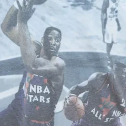 Men Mitchell & Ness T-Shirts & Tops-Above The Rim Sublimated S/S Tee Charlotte Hornets