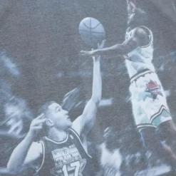 Men Mitchell & Ness T-Shirts & Tops-Above The Rim Sublimated S/S Tee Golden State Warriors