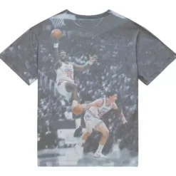 Men Mitchell & Ness T-Shirts & Tops-Above The Rim Sublimated S/S Tee Utah Jazz