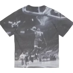 Men Mitchell & Ness T-Shirts & Tops-Above The Rim Sublimated Ss Tee Charlotte Hornets Larry Johnson