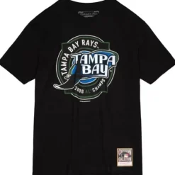 Men Mitchell & Ness T-Shirts & Tops-A.L. Champs Tee Tampa Bay Rays 2008