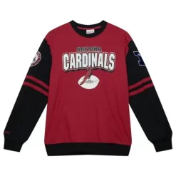 Men Mitchell & Ness T-Shirts & Tops-All Over Crew 2.0 Arizona Cardinals
