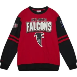 Men Mitchell & Ness T-Shirts & Tops-All Over Crew 2.0 Atlanta Falcons