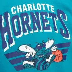 Men Mitchell & Ness Hoodies & Sweatshirts-All Over Crew 3.0 Charlotte Hornets