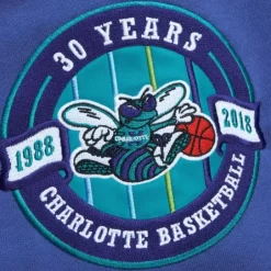 Men Mitchell & Ness Hoodies & Sweatshirts-All Over Crew 3.0 Charlotte Hornets