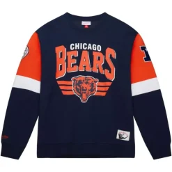 Men Mitchell & Ness Hoodies & Sweatshirts-All Over Crew 3.0 Chicago Bears