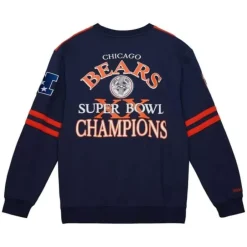 Men Mitchell & Ness T-Shirts & Tops-All Over Crew 2.0 Chicago Bears