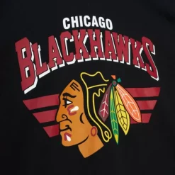 Men Mitchell & Ness Hoodies & Sweatshirts-All Over Crew 3.0 Chicago Blackhawks