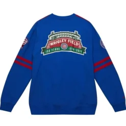 Men Mitchell & Ness T-Shirts & Tops-All Over Crew 2.0 Chicago Cubs