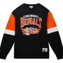Men Mitchell & Ness Hoodies & Sweatshirts-All Over Crew 3.0 Cincinnati Bengals