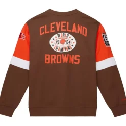 Men Mitchell & Ness Hoodies & Sweatshirts-All Over Crew 3.0 Cleveland Browns