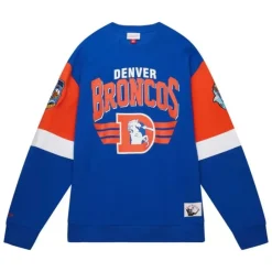 Men Mitchell & Ness Hoodies & Sweatshirts-All Over Crew 3.0 Denver Broncos