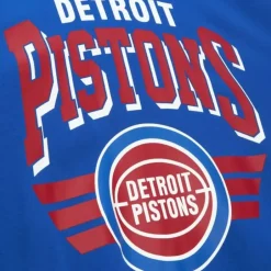 Men Mitchell & Ness Hoodies & Sweatshirts-All Over Crew 3.0 Detroit Pistons