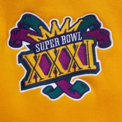 Men Mitchell & Ness Hoodies & Sweatshirts-All Over Crew 3.0 Green Bay Packers