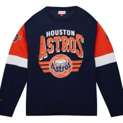 Men Mitchell & Ness Hoodies & Sweatshirts-All Over Crew 3.0 Houston Astros