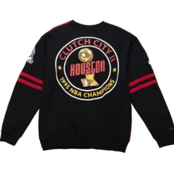 Men Mitchell & Ness T-Shirts & Tops-All Over Crew 2.0 Houston Rockets