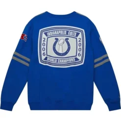 Men Mitchell & Ness T-Shirts & Tops-All Over Crew 2.0 Indianapolis Colts