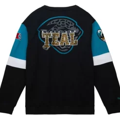Men Mitchell & Ness Hoodies & Sweatshirts-All Over Crew 3.0 Jacksonville Jaguars