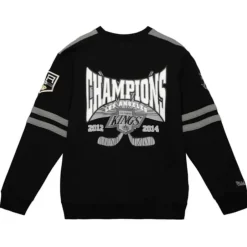Men Mitchell & Ness Hoodies & Sweatshirts-All Over Crew 2.0 Los Angeles Kings