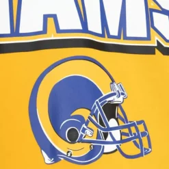 Men Mitchell & Ness T-Shirts & Tops-All Over Crew 2.0 Los Angeles Rams