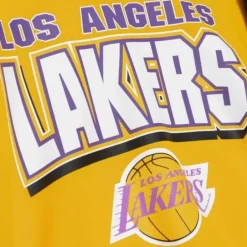 Men Mitchell & Ness T-Shirts & Tops-All Over Crew 2.0 Los Angeles Lakers