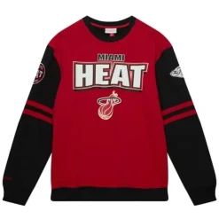 Men Mitchell & Ness T-Shirts & Tops-All Over Crew 2.0 Miami Heat