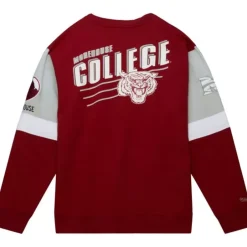 Men Mitchell & Ness Hoodies & Sweatshirts-All Over Crew 3.0 Morehouse College