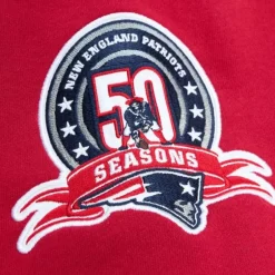 Men Mitchell & Ness Hoodies & Sweatshirts-All Over Crew 3.0 New England Patriots