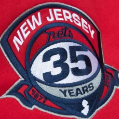 Men Mitchell & Ness Hoodies & Sweatshirts-All Over Crew 3.0 New Jersey Nets