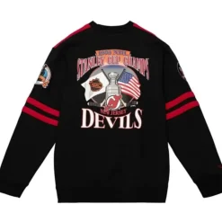 Men Mitchell & Ness Hoodies & Sweatshirts-All Over Crew 2.0 New Jersey Devils