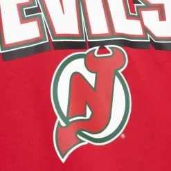 Men Mitchell & Ness Hoodies & Sweatshirts-All Over Crew 2.0 New Jersey Devils
