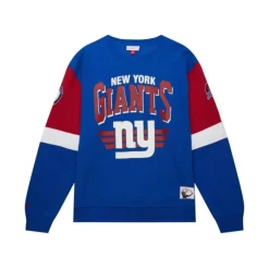Men Mitchell & Ness Hoodies & Sweatshirts-All Over Crew 3.0 New York Giants