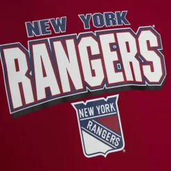 Men Mitchell & Ness Hoodies & Sweatshirts-All Over Crew 2.0 New York Rangers