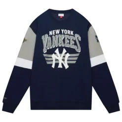 Men Mitchell & Ness Hoodies & Sweatshirts-All Over Crew 3.0 New York Yankees