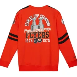 Men Mitchell & Ness Hoodies & Sweatshirts-All Over Crew 2.0 Philadelphia Flyers