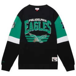 Men Mitchell & Ness Hoodies & Sweatshirts-All Over Crew 3.0 Philadelphia Eagles