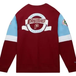 Men Mitchell & Ness Hoodies & Sweatshirts-All Over Crew 3.0 Philadelphia Phillies