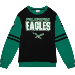 Men Mitchell & Ness T-Shirts & Tops-All Over Crew 2.0 Philadelphia Eagles