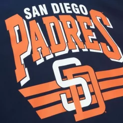 Men Mitchell & Ness Hoodies & Sweatshirts-All Over Crew 3.0 San Diego Padres