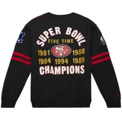 Men Mitchell & Ness T-Shirts & Tops-All Over Crew 2.0 San Francisco 49Ers