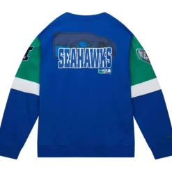 Men Mitchell & Ness Hoodies & Sweatshirts-All Over Crew 3.0 Seattle Seahawks