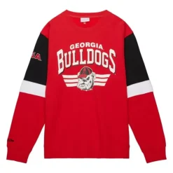 Men Mitchell & Ness Hoodies & Sweatshirts-All Over Crew 3.0 University Of Georgia